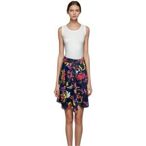 Mix nouveau floral midi skirt professional spring fit & flare business casual